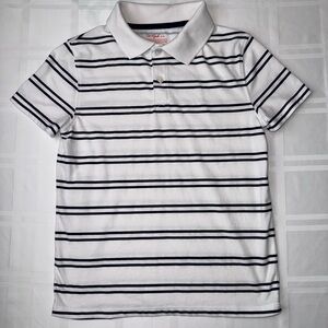 Cat & Jack Kids Polo Shirt - White and Black Stripes